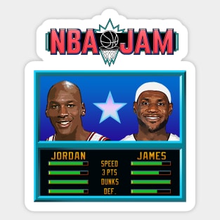 NBA JAM- Jordan Vs James Sticker